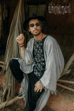 Chintamani Alchemistry Wide Sleeve Kimono / Striped^ Kimono & Cover Up