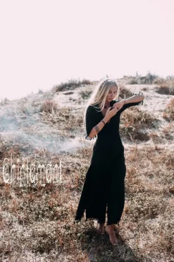 Chintamani Alchemistry Wrap Boho Dress / Black^ Wrap Dress