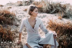Chintamani Alchemistry Wrap Boho Dress / Light Grey^ Wrap Dress